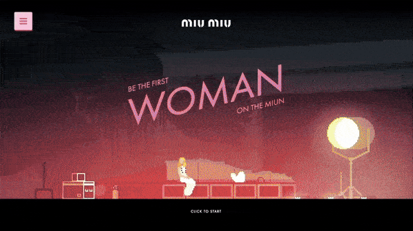 Miu Miu, videogioco brandizzato per la campagna marketing del nuovo profumo.