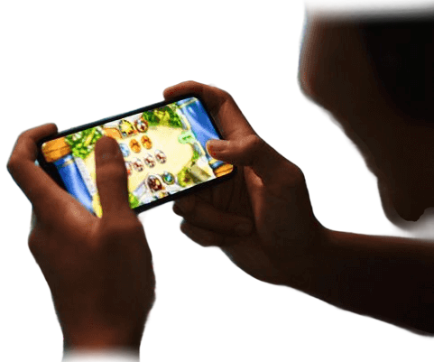 Un utente che gioca a un videogioco brandizzato