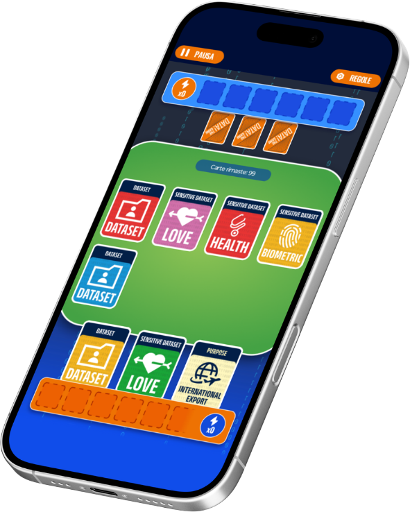 Schermata principale di DATA! The Game