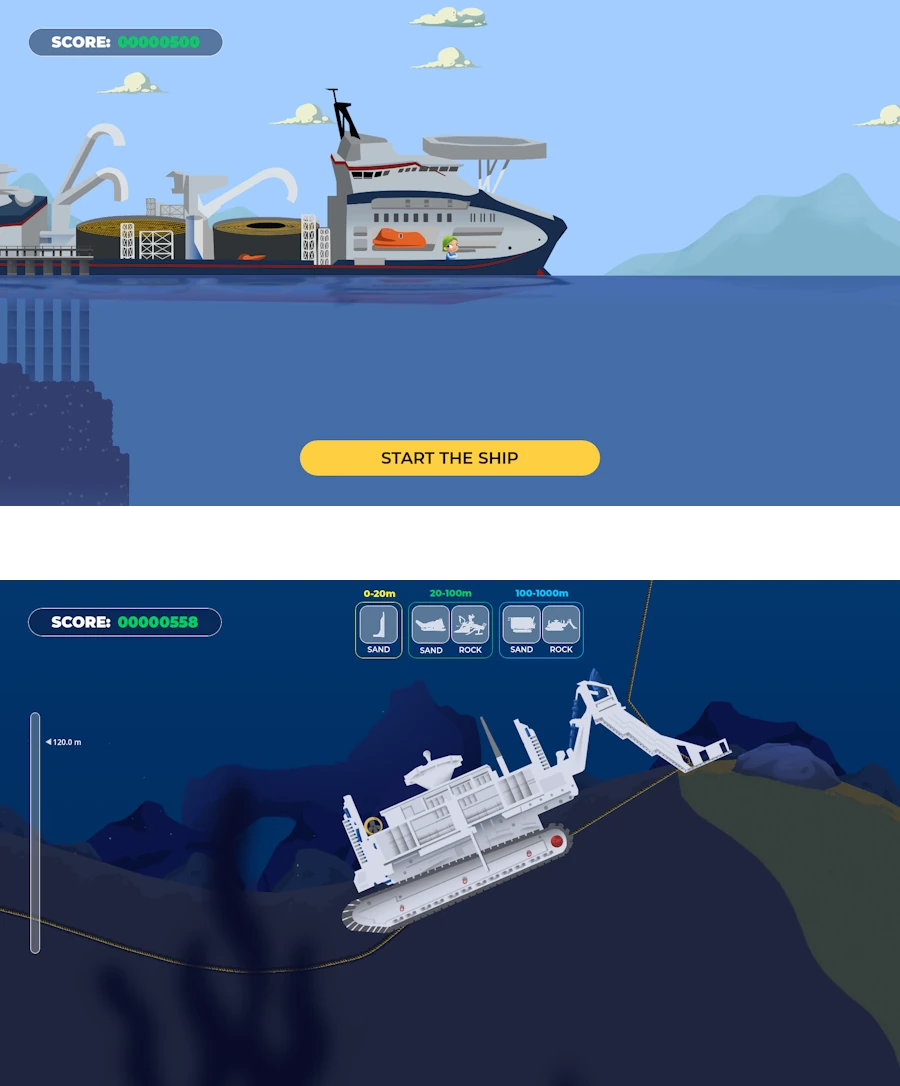 Schermate di gioco del livello Transmission